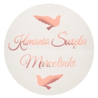 Kruhové dekorácie Sväté prijímanie Banner s názvom