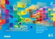 Farebná technická podložka A4 15 listov 170g LINE