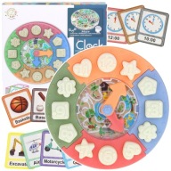Triedič hodín Vzdelávacie puzzle bloky tvary bludiska Hodiny učenia