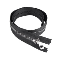 Zámok na zips DUAL lux SERIES strieborná 60cm 2846