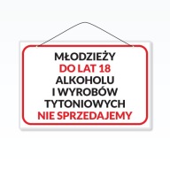 Laminovaný nápis A5 PRE MLADÝCH DO 18 ROKOV ALKOHOL