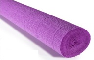 Školský KREPOVÝ DEKORAČNÝ PAPIER 180g/m2 lila (Lilla) 50 x 250cm Rossi