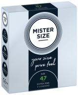 MISTER SIZE 47 mm kondómy prispôsobené na obvod, 3 kusy