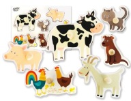 Drevené farmárske puzzle SMILY PLAY Montessori