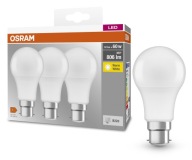 Osram LED žiarovka 8,5W 806lm 2700K teplá biela závit B22d - 3 kusy