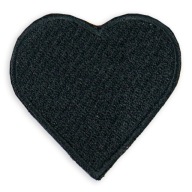 Termo vyšívacie srdce Love čierna nažehľovačka