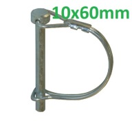 Sklopný poistný kolík pre rúrku 10x60 mm