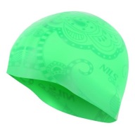 Plavecká čiapka Silicone Nils Aqua odtiene zelenej