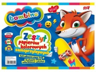 Samolepiaci papierový zápisník BAMBINO, 8 farieb