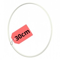 Kovová obruč pre Macrame Dream Catcher Biela okrúhla základňa Dekor DIY 30 cm