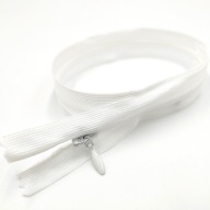 Zips, skrytý jazdec, biely, 40 cm, autolock