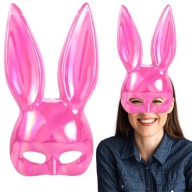 PLAYBOY MASKA ZAJAČIKA RUŽOVÁ karnevalová maska ​​polomaska ​​králika zajaca