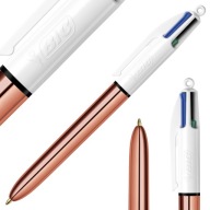 BIC 4COLORS ROSE GOLORS AUTOMATIC GALLPEN 4 COLORS SCHOOL 4V1 ROSE