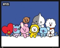 Originálny nástenný plagát BT21 hrdinovia 50x40cm