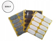 Elipsové plstené podložky 20x44 mm BIELY 10 ks
