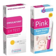 Sada ovulačných testov a ružových tehotenských testov