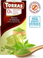 BIELA ​​ČOKOLÁDA s čajom Matcha, BEZLEPKU 75g
