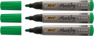 Permanentné značkovacie pero BIC okrúhle ZELENÉ x 3