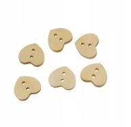 5 ks srdiečkových gombíkov, drevené srdiečko 15x13mm
