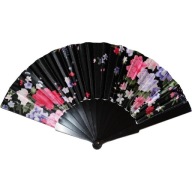 FLAMENCO FAN ČÍNSKA JAPONSKÁ LETNÁ ČIERNA