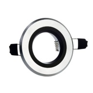 HALOGÉNOVÁ LAMPA 230V + STRIEBORNÁ ČIERNA ZÁSUVKA