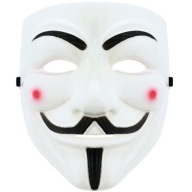 VENDETTA ANONYMNÁ MASKA BIELA ​​PLAST