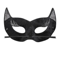 MASKA MAČKY MAČKA ČIERNA S FÚZMI KARNEVAL
