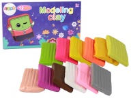 Modelovacia hmota Sada 12 pastelových žiarivých farieb