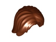 Lego New Hair Červenohnedé hnedé stredne rozdelené v strede 88283
