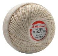 Cordonek muza 10, farba 000 / ecru