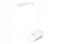 STOLNÁ LAMPA S KLOPOM, SILNÁ, BIELA