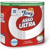 Kuchynská papierová utierka Foxy ASSO ULTRA BIG, savá celulóza, 2 rolky