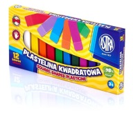 Štvorcová plastelína 12 farieb Astra