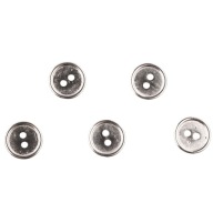 KLASICKÝ kovový gombík 14mm STRIEBORNÝ 5 kusov 94