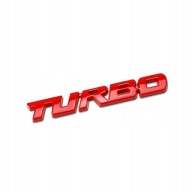 Emblém Turbo, optika turbíny, červený štýl, RED INSTRUCTION Speed ​​​​Hit
