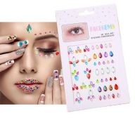 NÁLEPKY KRIŠTÁĽOV FACE ZIRCONIA DIAMANTS 3D MAKEUP EYES