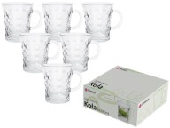 6x Sklenený hrnček 280 ml KOLESA súprava pohárov