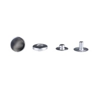 Patentka MONETA LUX 12 MM plochá strieborná 10 KS 840