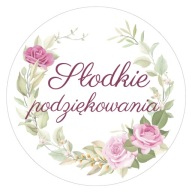 Nálepky SLADKÉ ĎAKUJEM SVADOBNÉ SPOJENIE 24 ks