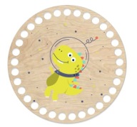 BSZ141-UV Základňa košíka - potlač, 15 cm kruh - dino
