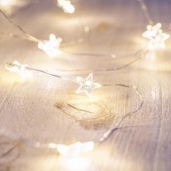VIANOČNÉ SVIETIDLÁ MALÉ HVIEZDY VIANOČNÁ REŤAZ 20 LED 1,9 m