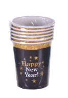 HAPPY NEW YEAR poháre 190 ml SILVESTROVÁ párty