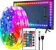 RGB LED PÚH USB S DIAĽKOVÝM 5V FAREBNÝM LED TV PODSVETĽENÍM TV 2M + DIAĽKOVÉ