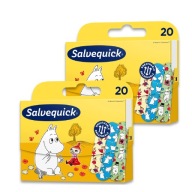 2x náplasti SALVEQUICK MOOMIN pre deti VODEODOLNÉ priedušné 20 ks.