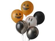 Halloweenske latexové balóny 30 cm 6 ks.