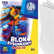 BLOK BIELY ASTRA A4 20 LIST 120g HRUBÝ PRE ŠKOLSKÉ VÝTVARNÉ