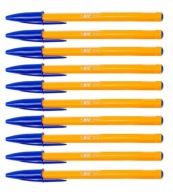 Oranžovo modré guľôčkové pero BIC 10 ks