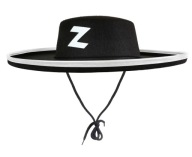 Čierna čiapka Zorro, veľkosť L