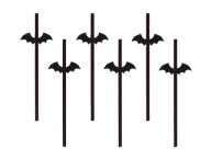 Bio slamky Halloween bat 6 ks