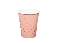 Ružové narodeninové poháre so škvrnami, 350 ml, 8 ks